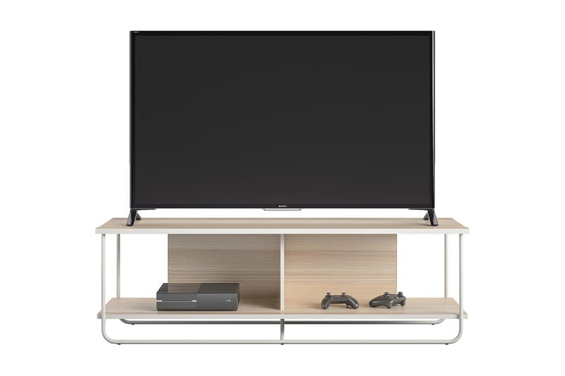 Nadzeya Golvstående Tv-bänk 152,9 cm med Förvaring i Trä med Metallram - Beige - Möbler - Tv möbel & mediamöbel - TV bänk & mediabänk