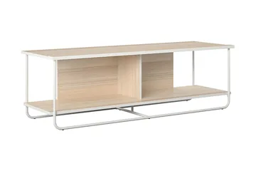 Nadzeya Golvstående Tv-bänk 152,9 cm med Förvaring i Trä med Metallram - Beige - Möbler - Tv möbel & mediamöbel - TV bänk & mediabänk