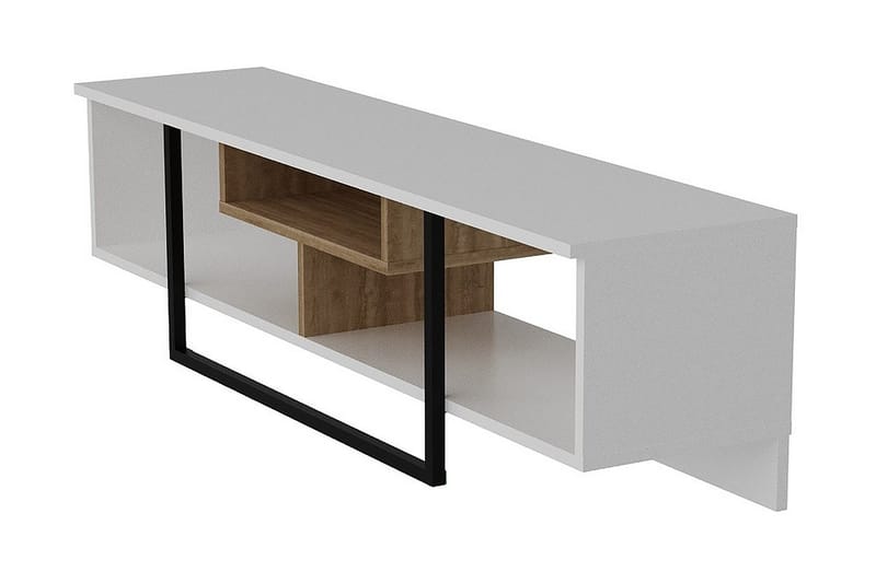 Naftali TV-Bänk 149 cm - Vit/Svart - Möbler - Tv möbel & mediamöbel - TV bänk & mediabänk
