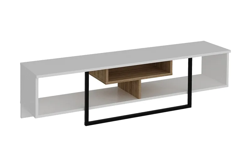 Naftali TV-Bänk 149 cm - Vit/Svart - Möbler - Tv möbel & mediamöbel - TV bänk & mediabänk