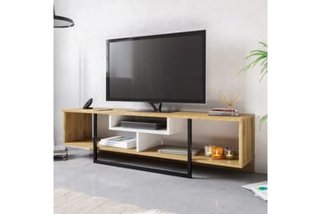 Naftali TV-Bänk 149 cm - Vit/Svart/Ek - Möbler - Tv möbel & mediamöbel - TV bänk & mediabänk