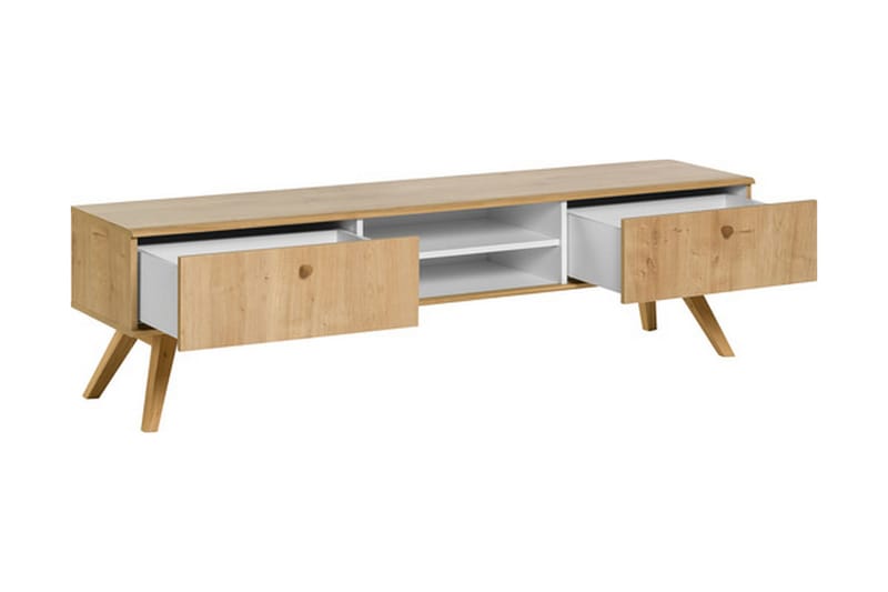 Nature TV-bänk 179,5 cm Vit/Natur - Natur - Möbler - Tv möbel & mediamöbel - TV bänk & mediabänk
