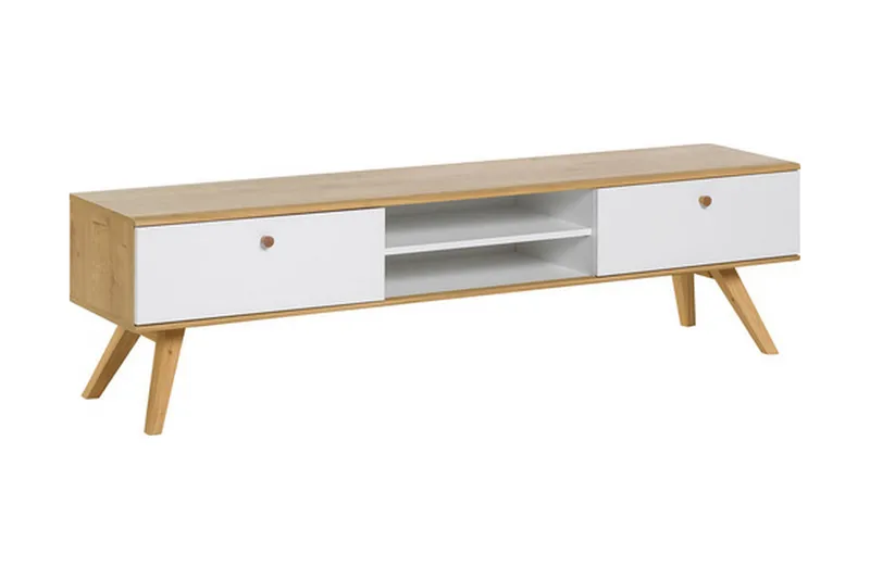 Nature TV-bänk 179,5 cm Vit/Natur - Vit/Trä/natur - Möbler - Tv möbel & mediamöbel - TV bänk & mediabänk
