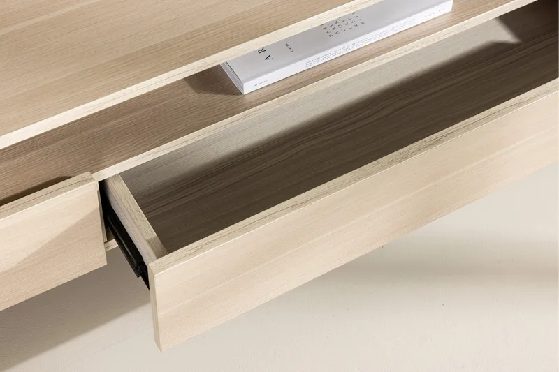 Navarra Golvstående Tv Bänk 180 cm med Förvaring i Målat Trä - Beige - Möbler - Tv möbel & mediamöbel - TV bänk & mediabänk