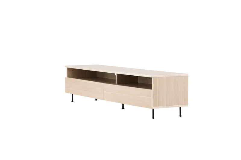 Navarra Golvstående Tv Bänk 180 cm med Förvaring i Målat Trä - Beige - Möbler - Tv möbel & mediamöbel - TV bänk & mediabänk