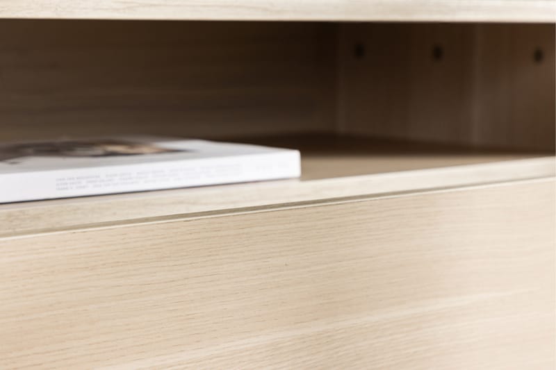 Navarra Golvstående Tv Bänk 180 cm med Förvaring i Målat Trä - Beige - Möbler - Tv möbel & mediamöbel - TV bänk & mediabänk
