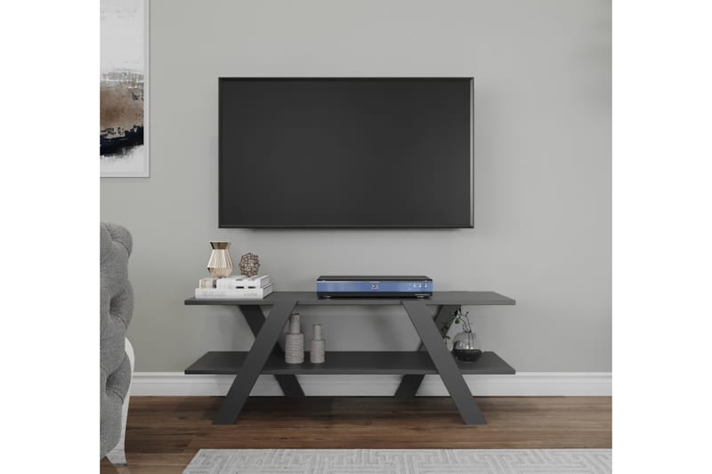 Nedelko TV-bänk 120 cm - Grå - Möbler - Tv möbel & mediamöbel - TV bänk & mediabänk