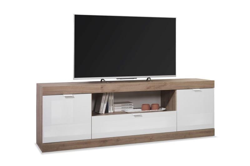 Nicery Tv-Bänk 180 cm - Vit/Brun - Möbler - Tv möbel & mediamöbel - TV bänk & mediabänk