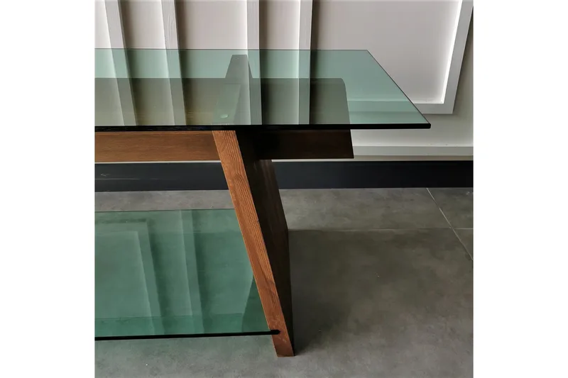 Noralee TV-Bänk 158 cm - Valnöt/Grön - Möbler - Tv möbel & mediamöbel - TV bänk & mediabänk