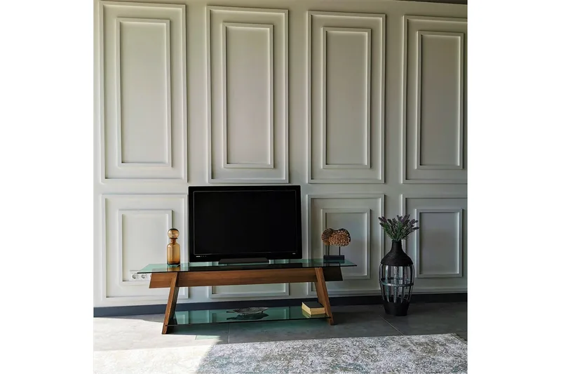 Noralee TV-Bänk 158 cm - Valnöt/Grön - Möbler - Tv möbel & mediamöbel - TV bänk & mediabänk