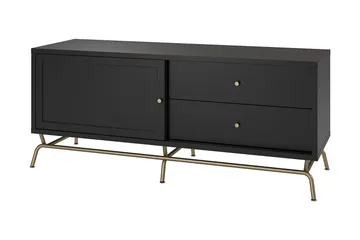 Nova Golvstående TV-bänk 150 cm med Förvaring i Målat Trä - Svart - Möbler - Tv möbel & mediamöbel - TV bänk & mediabänk