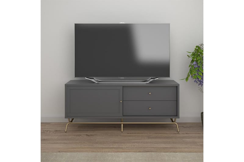 Nova Tv-bänk 150x48 cm Grafitgrå - CosmoLiving - Möbler - Tv möbel & mediamöbel - TV bänk & mediabänk