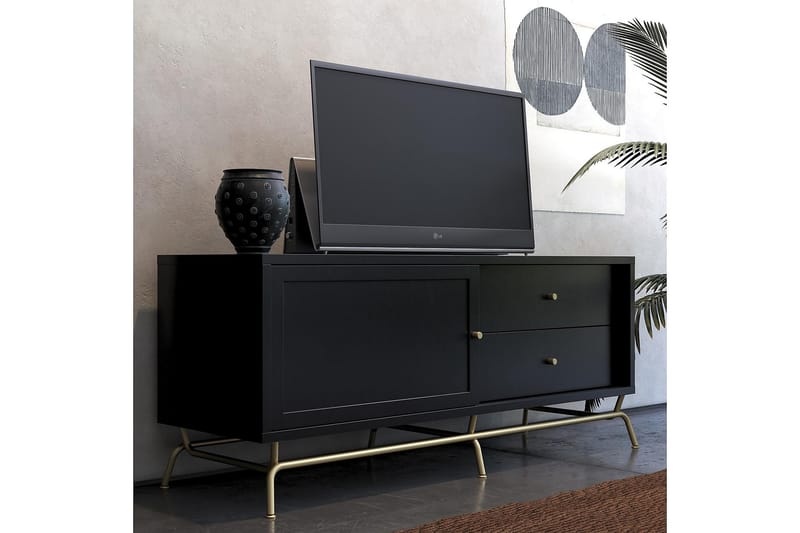 Nova TV-bänk 150x50 cm Svart - CosmoLiving - Möbler - Tv möbel & mediamöbel - TV bänk & mediabänk