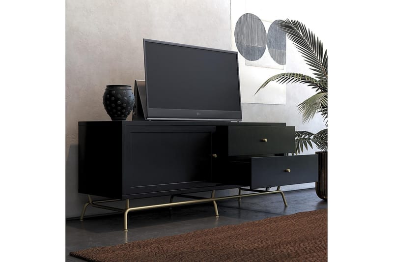 Nova TV-bänk 150x50 cm Svart - CosmoLiving - Möbler - Tv möbel & mediamöbel - TV bänk & mediabänk