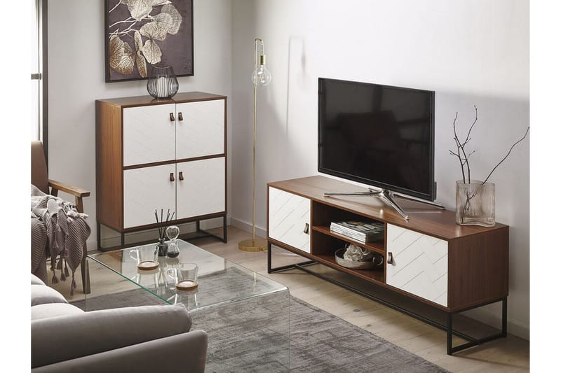 Nueva TV-bänk 150x40 cm - Brun - Möbler - Tv möbel & mediamöbel - TV bänk & mediabänk