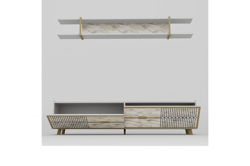 Ocotla Tv-bänk 179,8 cm - Vit - Möbler - Tv möbel & mediamöbel - TV bänk & mediabänk