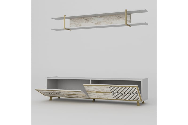 Ocotla Tv-bänk 179,8 cm - Vit - Möbler - Tv möbel & mediamöbel - TV bänk & mediabänk