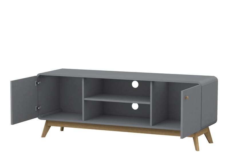Olivet Tv-bänk 140 cm - Grå - Möbler - Tv möbel & mediamöbel - TV bänk & mediabänk