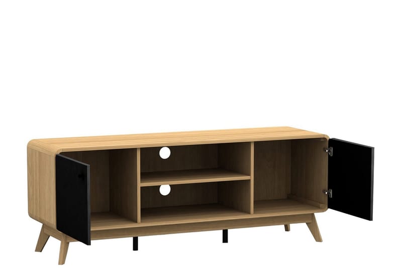Olivet Tv-bänk 140 cm - Natur/Svart - Möbler - Tv möbel & mediamöbel - TV bänk & mediabänk