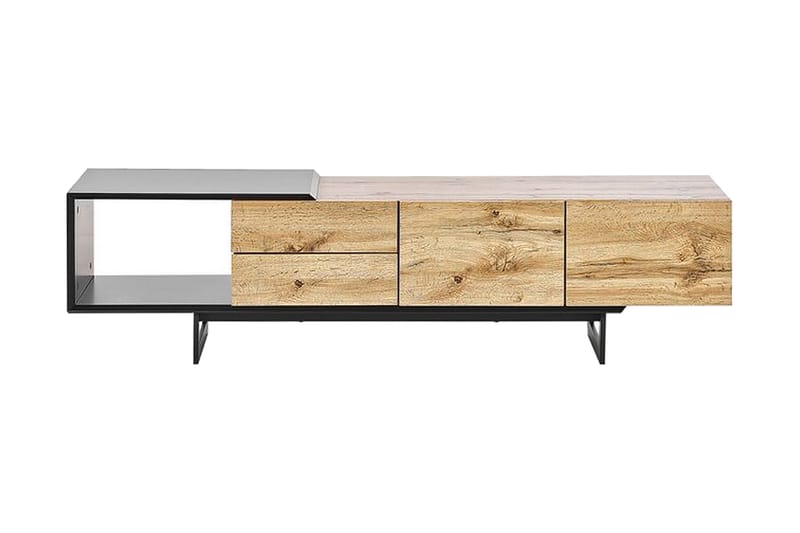 Orbetello TV-bänk 160x39 cm - Ljust Trä/Svart - Möbler - Tv möbel & mediamöbel - TV bänk & mediabänk