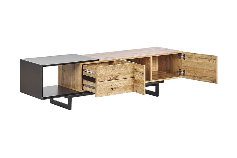 Orbetello TV-bänk 160x39 cm - Ljust Trä/Svart - Möbler - Tv möbel & mediamöbel - TV bänk & mediabänk