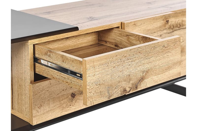 Orbetello TV-bänk 160x39 cm - Ljust Trä/Svart - Möbler - Tv möbel & mediamöbel - TV bänk & mediabänk
