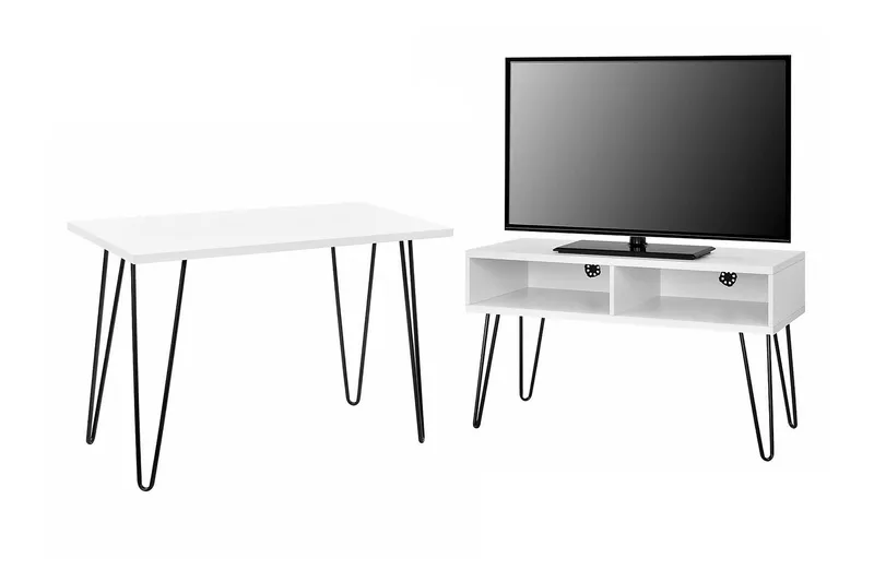 Owen TV-bänk 107x50 cm Vit - Dorel Home - Möbler - Tv möbel & mediamöbel - TV bänk & mediabänk