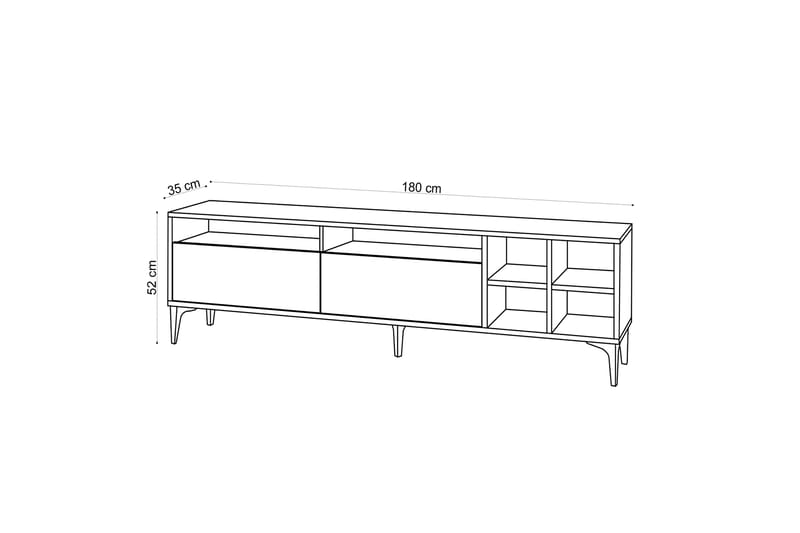Palfrey Tv-bänk 180 cm - Natur - Möbler - Tv möbel & mediamöbel - TV bänk & mediabänk