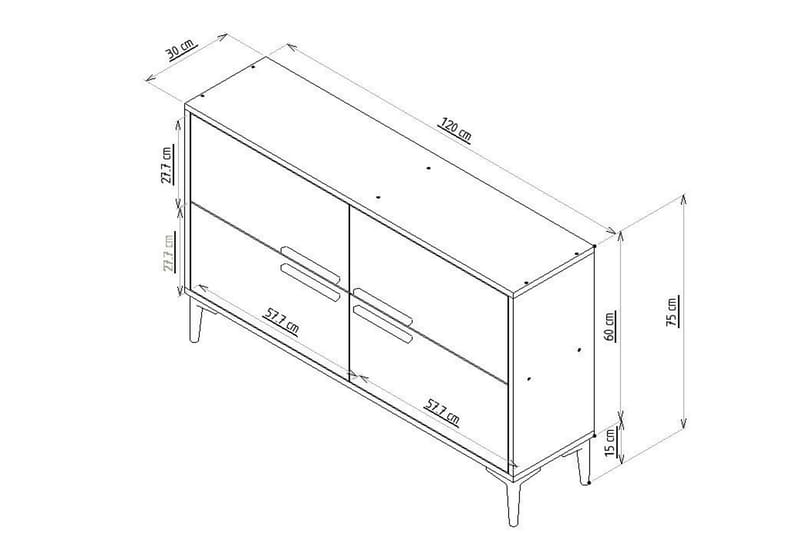 Patro Tv-bänk 120 cm - Antracit - TV bänk & mediabänk