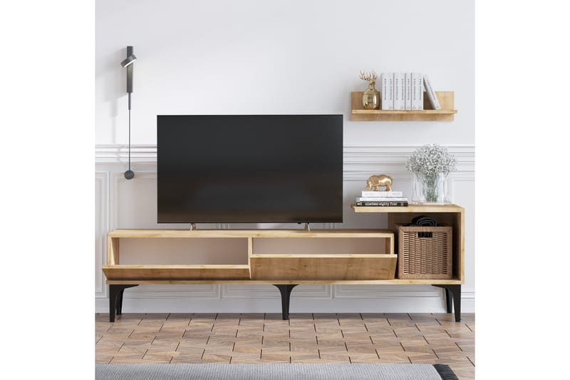 Plasanta Tv-bänk 180 cm - Natur/Vit - Möbler - Tv möbel & mediamöbel - TV bänk & mediabänk