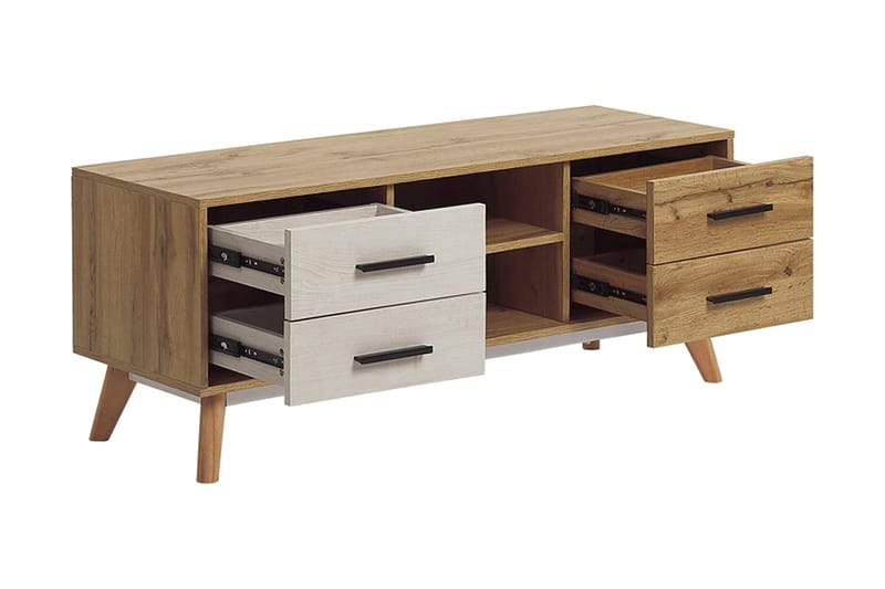 Poblat TV-bänk 120 cm - Vit - Möbler - Tv möbel & mediamöbel - TV bänk & mediabänk