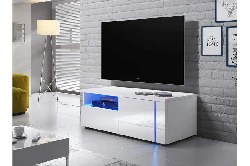 Portvasgo TV-Bänk 100 cm - Vit - Möbler - Tv möbel & mediamöbel - TV bänk & mediabänk