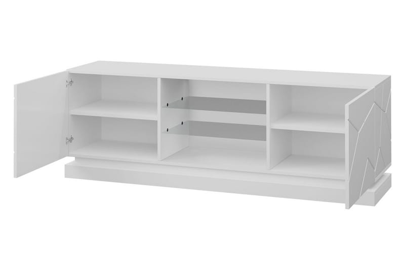 Qiu Tv-bänk 160 cm - Vit Högglans - Möbler - Tv möbel & mediamöbel - TV bänk & mediabänk