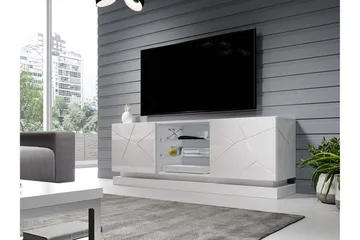 Qiu TV-bänk 40x160 cm - Vit/Högglans - Möbler - Tv möbel & mediamöbel - TV bänk & mediabänk