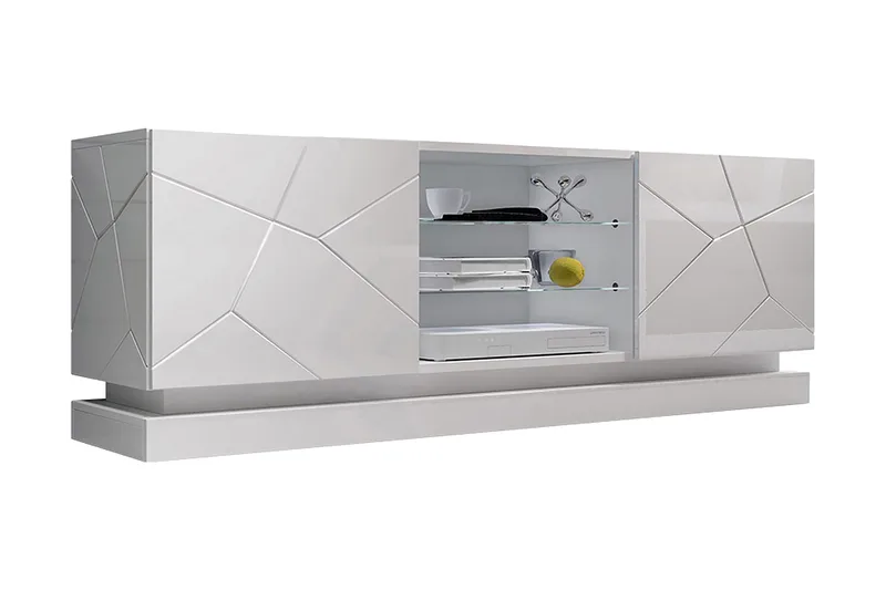 Qiu TV-bänk 40x160 cm - Vit/Högglans - Möbler - Tv möbel & mediamöbel - TV bänk & mediabänk