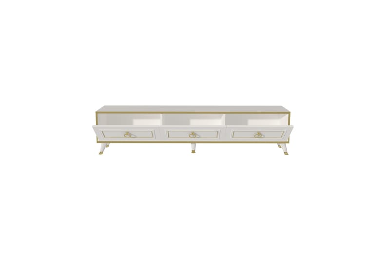 Rame Tv-bänk 180 cm - Guld/Vit - Möbler - Tv möbel & mediamöbel - TV bänk & mediabänk