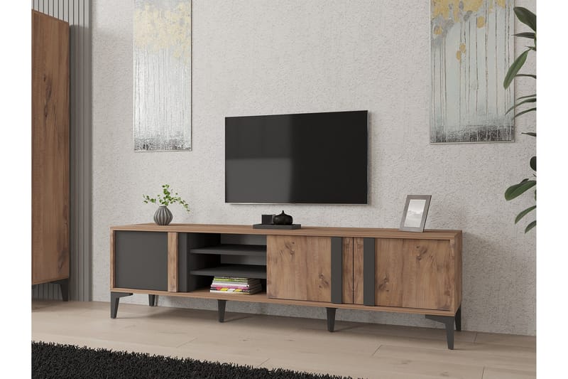 Ramjan Tv-bänk 180 cm - Antracit - TV bänk & mediabänk