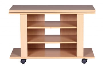 Reeti Golvstående TV Bänk 75 cm med Hjul och Förvaring i Ljust Trä - Beige - Möbler - Tv möbel & mediamöbel - TV bänk & mediabänk