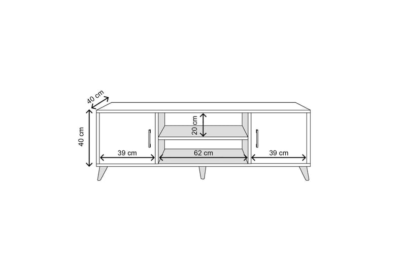 Rertierry Tv-bänk 150 cm - Natur - Möbler - Tv möbel & mediamöbel - TV bänk & mediabänk