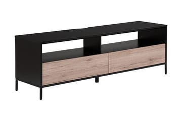 Revelle Golvstående TV-bänk 150 cm med Förvaring i Ljust Trä - Svart - Möbler - Tv möbel & mediamöbel - TV bänk & mediabänk