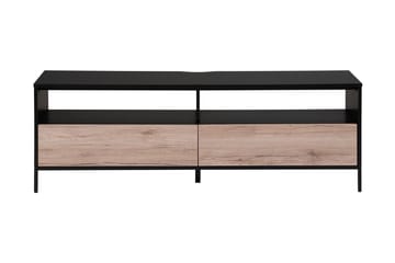 Revelle Golvstående TV-bänk 150 cm med Förvaring i Ljust Trä - Svart - Möbler - Tv möbel & mediamöbel - TV bänk & mediabänk