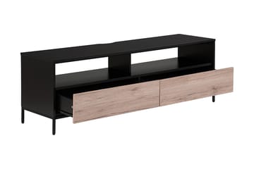 Revelle Golvstående TV-bänk 150 cm med Förvaring i Ljust Trä - Svart - Möbler - Tv möbel & mediamöbel - TV bänk & mediabänk
