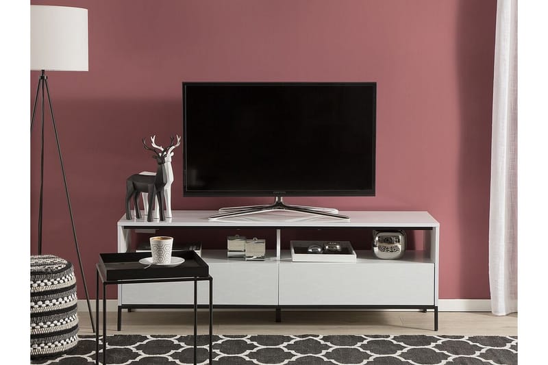 Revelle TV-Bänk 150 cm med LED - Vit - TV bänk & mediabänk