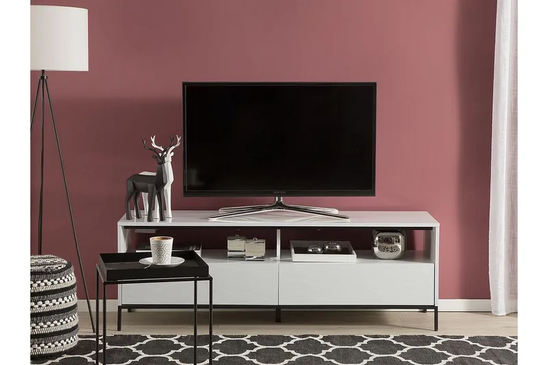 Revelle TV-Bänk 150 cm med LED - Vit - Möbler - Tv möbel & mediamöbel - TV bänk & mediabänk