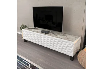 Rinorea Golvstående TV-bänk 149,2 cm med Förvaring i Målat Trä - Vit - Möbler - Tv möbel & mediamöbel - TV bänk & mediabänk
