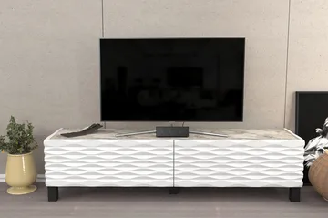 Rinorea Golvstående TV-bänk 149,2 cm med Förvaring i Målat Trä - Vit - Möbler - Tv möbel & mediamöbel - TV bänk & mediabänk
