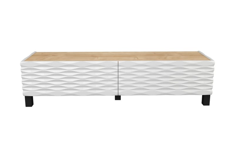 Rinorea Golvstående TV-bänk 149,2x38 cm med Förvaring i Ek - Vit - Möbler - Tv möbel & mediamöbel - TV bänk & mediabänk
