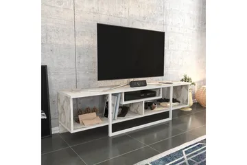 Rinorea Golvstående Tv Bänk 150 cm med Förvaring i Trä - Vit - Möbler - Tv möbel & mediamöbel - TV bänk & mediabänk
