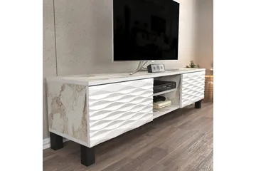 Rinorea Golvstående TV-bänk 150 cm med Förvaring i Trä - Vit - Möbler - Tv möbel & mediamöbel - TV bänk & mediabänk