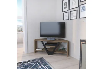 Rinorea Golvstående Tv Bänk 90 cm med Förvaring i Mörkt Trä - Brun - Möbler - Tv möbel & mediamöbel - TV bänk & mediabänk